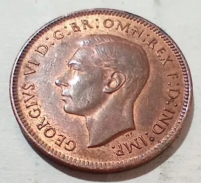 1944 UK Great Britain Farthing Wren Bird Coin King George VI WWII 1/4 Penny • $3.42