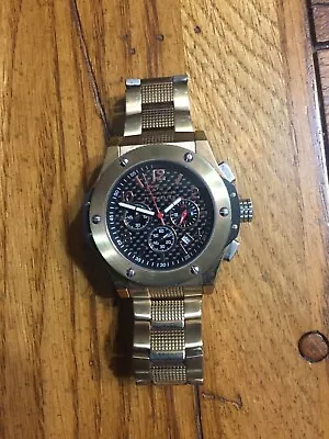 $60 • Buy Daniel Steiger Mens Quartz Techmaster Rose Gold Ss Watch 8060-m Chronograph