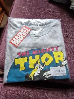 Marvel THOR Comic Vintage Figure Sport Grey T Shirt • £15