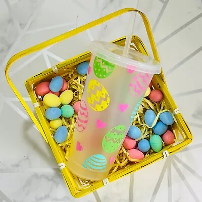 Easter Egg  24oz Custom Cold Cup Easter Basket Filler Easter Gift • £13