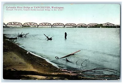 C1910 Columbia River Bridge Exterior View Vancouver Washington Vintage Postcard • $19.95