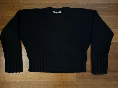 $30 • Buy T By Alexander Wang Black Cotton Sweater Size XSmall