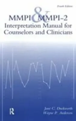 $6.54 • Buy MMPI And Mmpi-2: Interpretation Manual For Counselors And Clinicians