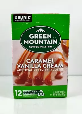 Green Mountain Coffee Roast Caramel Vanilla Cream 12ct K-Cup Pods BB 05/11/2025 • $10.99