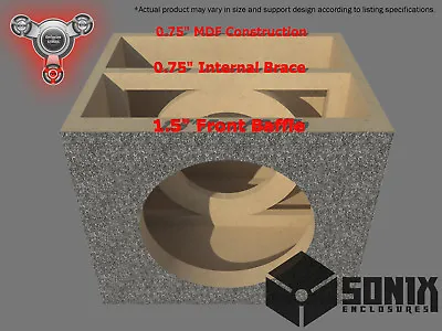 Stage 2 - Sealed Subwoofer Mdf Enclosure For Morel Ultimo Titanium Sc12 Sub Box • $150
