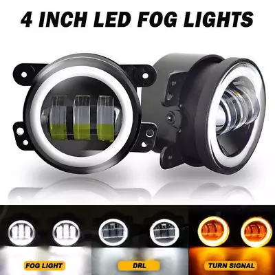 Pair 4Inch Fog Light Driving Lamp LED H11 Bulbs Right Left Side Car Accessories • $28.99