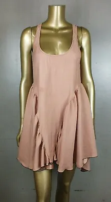 $50 • Buy Shona Joy Dress : Frills : Short Mini Skirt : Blush Pink : Size 8 Small