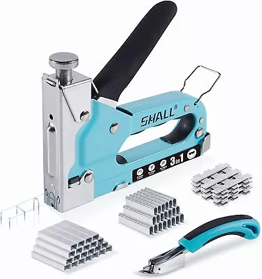 SHALL Staple Gun Heavy Duty Tacker Stapler Upholstery Nail Gun 3000x Staples • £11.99