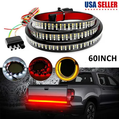 60  3 Row 432 LED Strip Tailgate Light Bar Truck Reverse Brake Signal Tail Lamp • $16.14