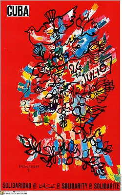 $11.99 • Buy Political Cuban POSTER.Rene Portocarrero Paint.Red Cuba.Cold War History Art.14