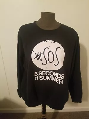 5 Seconds Of Summer Black Pullover Sweatshirt Unisex XL • $31.99