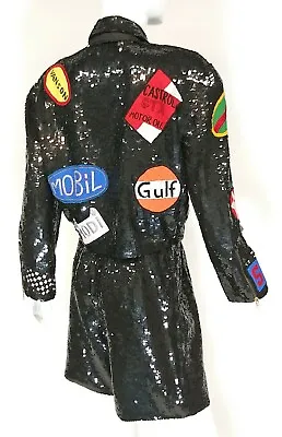 $749 • Buy Lillie Rubin 1970's Stp Champion Shell Gulf Motor Oil Sequin Jacket Shorts Auto