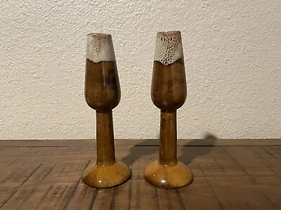 Vintage Van Briggle Pottery Drip Glaze Candlesticks Signed By Artist • $15