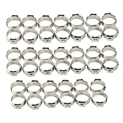 40 Pieces 1/2  PEX Ear Clamp Cinch Rings Stainless Steel Crimp Pinch Fitting • $7.98