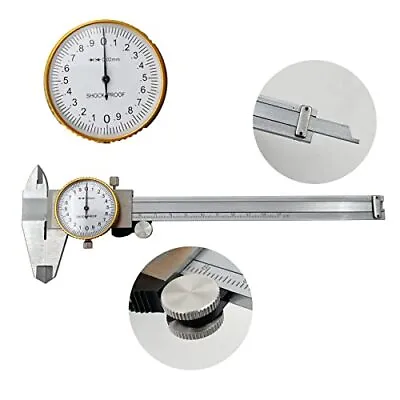 Dial Calipers 15 Cm 0.02 Mm Accuracy Stainless Steel Vernier Caliper Imperial Ca • $34.14