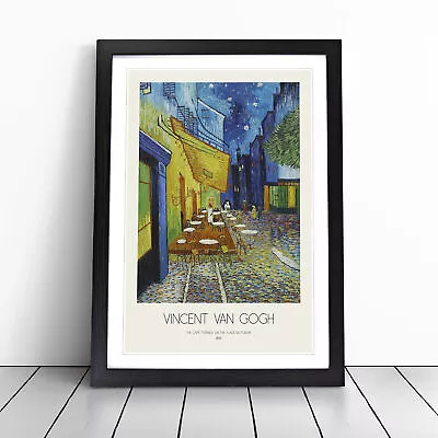 Cafe Terrace With Border By Vincent Van Gogh Wall Art Print Framed Picture • £34.95