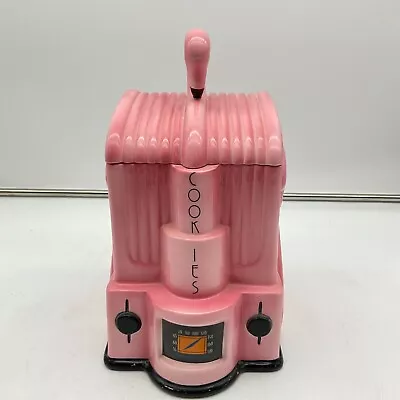 1998 Vandor Pink Flamingo Radio Cookie Jar Cookie Jar Art Deco • $125