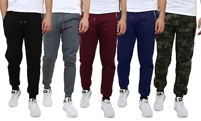 Mens Jogger Pants Sweatpants French Terry Active Gym Lounge Sleep Skinny Fit NEW • $14.97