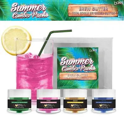 Summer Brew Glitter Collection B (4 PC SET) | Drink Glitter Party Kit • £20.88