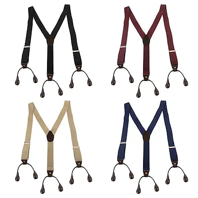 New Style Button Holes Link Men's Suspenders Adjustable Elastic Unisex Braces • $6.29