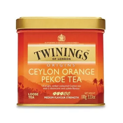 2 X Twinings Ceylon Orange Pekoe Loose Tea Caddy 100g Loose Free Shipping World • $69.74