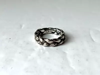 Hair Ring Costume Sterling Silver Mourning Jewellery Memento Mori Vintage Body • $49.78