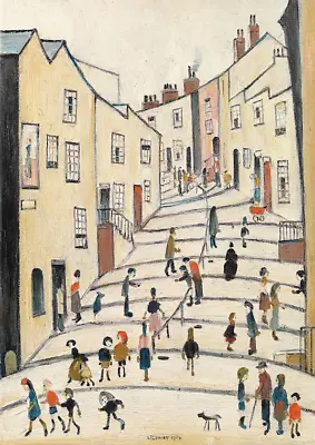 £11.99 • Buy Lowry Style Framed Canvas Picture Print Re-pro Wall Art  