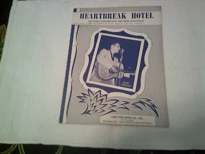 Elvis Presley ~ Heartbreak Hotel Vintage Sheet Music ~ His First #1 Song • $10