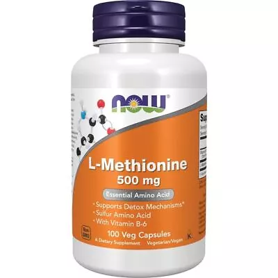 NOW Foods L-Methionine 500 Mg 100 Veg Caps • $13.17