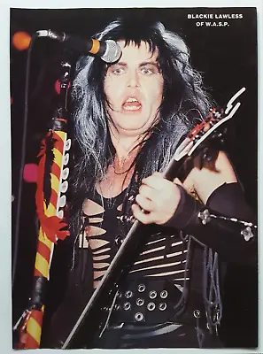 W.a.s.p. Blackie Lawless Vintage 1980's 2-sided Magazine Pinup Poster Clipping • $9.95