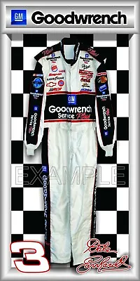 Dale Earnhardt Sr Nascar 3 Goodwrench Firesuit Replica Remake Printed Prop Mural • $54.95