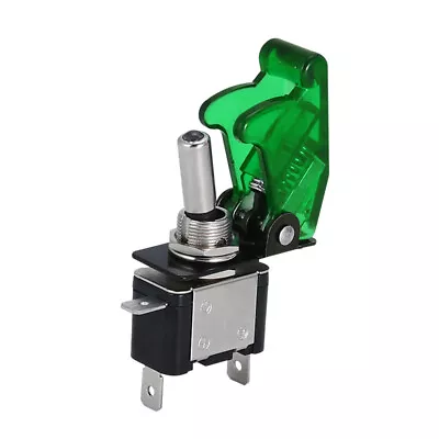 On/Off Toggle Switch ASW-07D LED-Green Light Diaphanous MISSILE Cover 12V/20A  • $2.90