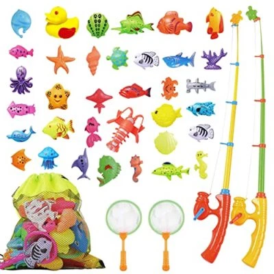 £20.99 • Buy Magnetic Fishing Toys, 40 Pcs Kids Fishing Game Set With Rod And Net, Outdoor