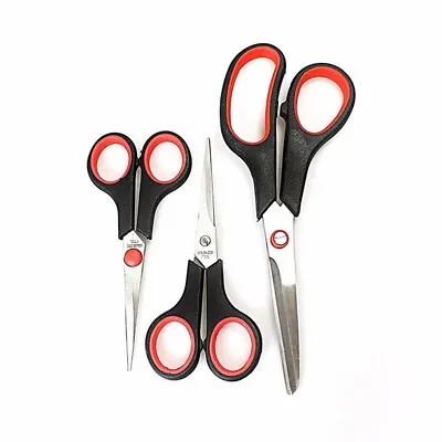 Household Stainless Steel Blades Scissors Set Soft Comfortable Grip For Multipur • £5.99