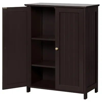 $100 • Buy Bathroom Floor Cabinet W/ Double Door & Adjustable Shelves,Free-Standing Storage