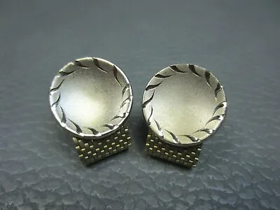 Vintage Round Wrap Around Yellow Gold Plated Cuff Links  • $19.95