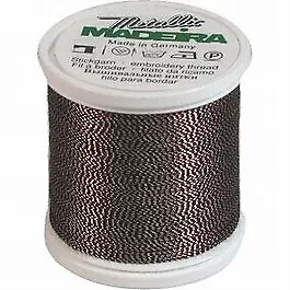 Madeira Twisted Metallic 200m Thread - 426 Penny Copper/Black • £2.80