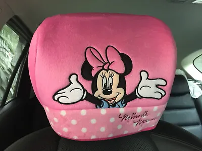 Minnie Mouse Disney Car Truck Van SUV 1 Piece Head Rest Head Seat Cover Pink 166 • $14