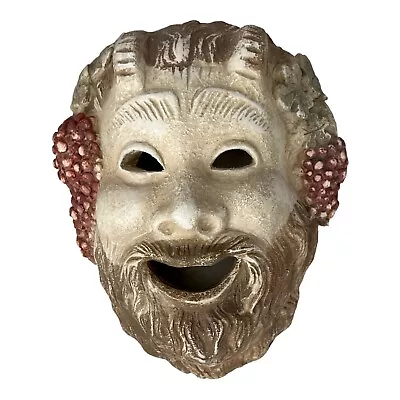 Satyr Pan Faunus Greek Roman Mask Head Sculpture Cast Stone • £46.15