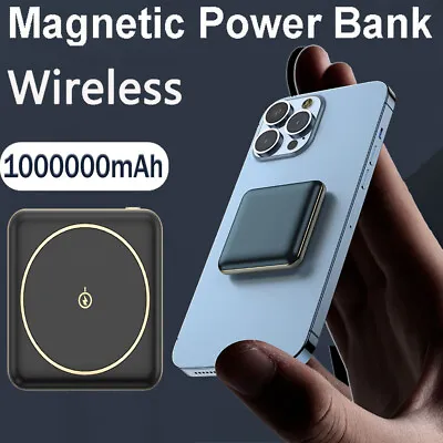 1000000mAh MagSafe Wireless Charger Magnetic Power Bank For IPhone 15 14 13 12 • $15.91