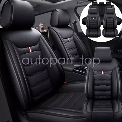 For Ford Car Seat Cover 5-Seat Full Set Deluxe Leather Front & Rear Protector • $96.19