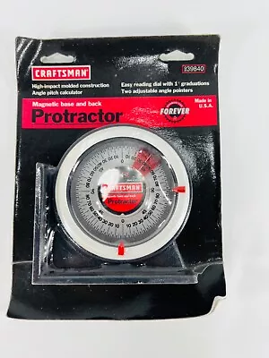 Craftsman Protractor 39840 Magnetic Base Angle Pitch Calculator/New Sealed USA • $35