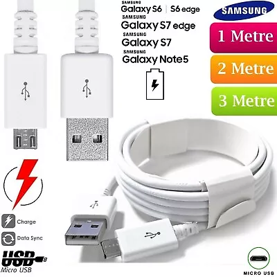 Samsung Galaxy S6 S7 Edge Fast Micro USB Charging Cable For Android LG NOKIA HTC • £2.35