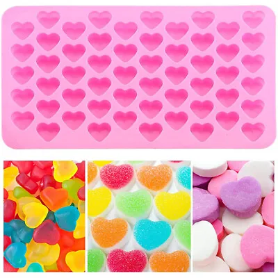 £2.25 • Buy 55 Love Heart Silicone Mould Chocolate Fondant Jelly Ice Cube Cookies Candy Mold