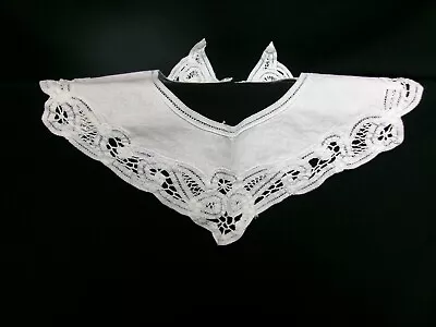 Beautiful Vintage White Lacey Detachable Collar Victorian Style - EUC • $9.95