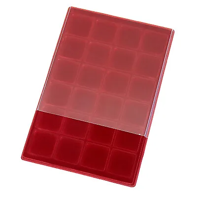 New SCHULZ Collection Red COIN TRAY - 24 Square Compartments 45x45 Mm /// P24 • £6.97