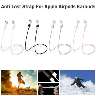 Anti Lost Strap String Rope Silicone Holder Cable Cord For Airpods Earbuds • $3