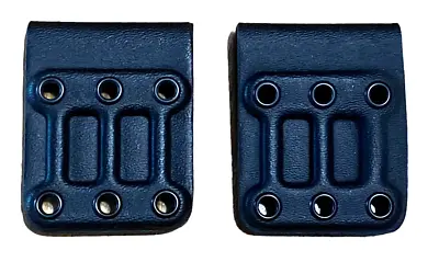 Set Of Two G-Code 6 Hole Belt Slide Clips - Fits Up To 1.75  Belts - Kydex BLACK • $9.89