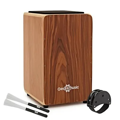 Cajon By Gear4music Sapele With Bag And Accessories • £89.99