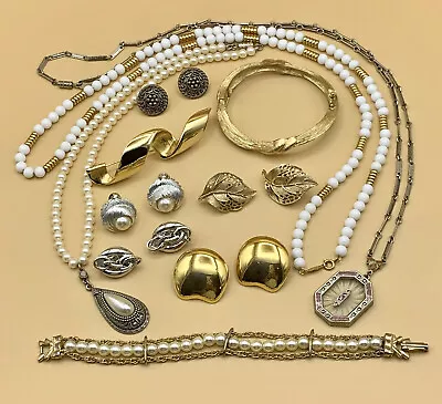 Vintage Signed Designer Jewelry Lot Goldette Carolee Monet Trifari 1928 Napier • $65